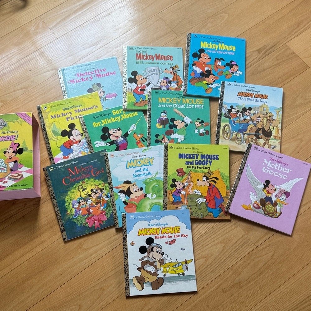 Vintage Mickey Mouse 60th Birthday Little Golden Books Disney Set - Picture 4 of 6